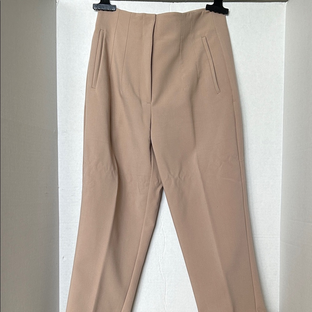 Zara Tan Straight Leg Pants